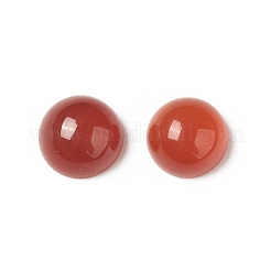 天然石赤瑪瑙カボション  染め＆加熱  半円  4x2mm&nbsp;G-G994-J02-01