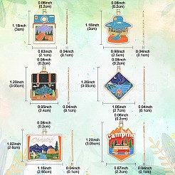 12шт 6 стиля подвески из сплава с эмалью&nbsp;FIND-YW0007-73