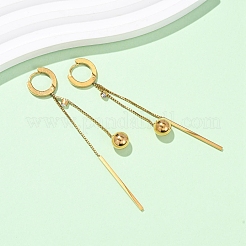 Серьги-кольца из нержавеющей стали 304 EJEW-F393-11G