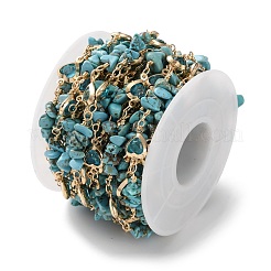 Квадратные звенья латунных стеклянных цепей ручной работы&nbsp;CHC-F019-11G-04