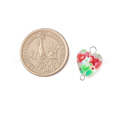 Подвески-коннекторы из прозрачного стекла ручной работы&nbsp;PALLOY-JF04113-02