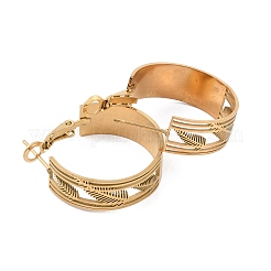 Серьги-кольца из полого листа из нержавеющей стали 304 для женщин EJEW-K278-22G