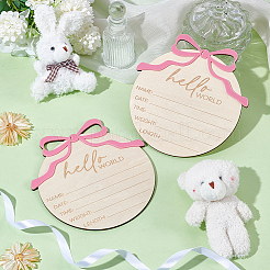 Erinnerungskarte aus Holz zum Wachstum des Babys&nbsp;AJEW-WH0752-055A