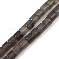 Серые натуральные бусины из агата  G-G275-D23-10x10mm