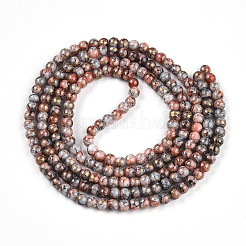 Выпечка окрашенные стеклянные бусины пряди&nbsp;DGLA-N003-4mm-B05