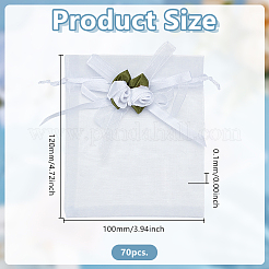 70 x Organza-Kordelzugbeutel mit 3D-Blumen&nbsp;OP-GO0001-01