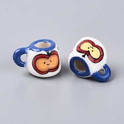 Кружка с яблоком из фарфора ручной работы&nbsp;PORC-T133-60