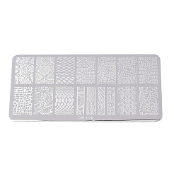 Placas de estampado para decoración de uñas de acero inoxidable 410 resistentes al deslustre&nbsp;MRMJ-P020-02P-04
