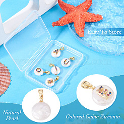 5шт 5 стиля подвески из натурального культивированного пресноводного жемчуга KK-TA0002-27