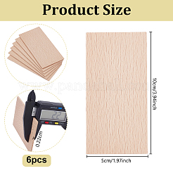 Tablero rectangular de madera de haya para manualidades&nbsp;WOOD-WH0139-002