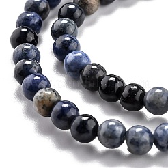 Fili di perle di quarzo dumortierite naturale&nbsp;G-O199-07A