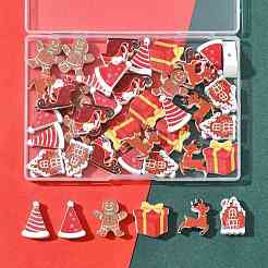 42 Stück 7 Stile Weihnachtsbedruckte Schima-Holzperlen&nbsp;WOOD-FS0002-49
