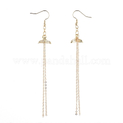 Серьги из латуни с хвостом кита&nbsp;EJEW-JE03951