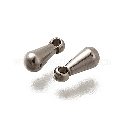 ステンレススチールチャーム201個  ティアドロップチャーム  ステンレス鋼色  7x3mm  穴：0.8mm&nbsp;STAS-F311-01P-06