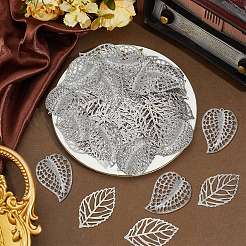 60 шт. 2 стиля железных листовых украшений&nbsp;AJEW-GF0012-11A