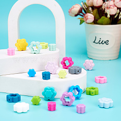 30 шт. 30 стильных силиконовых бусин-цветочков&nbsp;SIL-TA0001-83