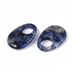 Подвески из натурального содалита с большими отверстиями G-N348-06B-10