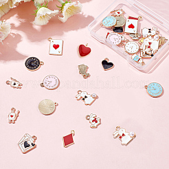 30pcs 15 pendentifs en émail en alliage de style&nbsp;ENAM-SC0002-47