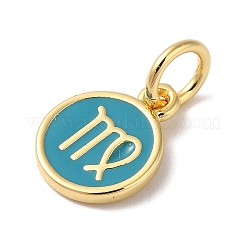 Настоящие 18-каратные позолоченные латунные эмалевые подвески KK-L216-001G-L05