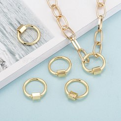 Латунные брелоки с карабином&nbsp;X-KK-T047-06G