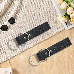 2шт. прямоугольная подвеска из искусственной кожи в стиле средневековья. с кольцом из сплава&nbsp;AJEW-CL0001-84A