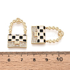 Латунные микропаве прозрачные подвески с фианитом&nbsp;KK-N233-207