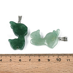 Естественный зеленый авантюрин подвески G-T144-11I