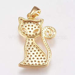 Кулоны для котят из латуни с фианитом ZIRC-E145-28G