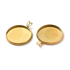 Ионное покрытие (ip) нержавеющая сталь 304 подвеска кабошон оправа&nbsp;X-STAS-I069-37G-20MM