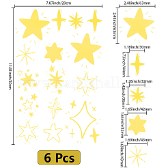 Наклейки на стену из пластика пвх в виде звезды&nbsp;DIY-WH20009-43