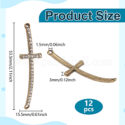 12 шт. звенья/соединители из сплава со стразами RB-PH0001-67