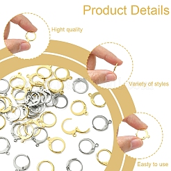40 шт. 2-х цветная фурнитура для сережек из нержавеющей стали 304 STAS-FS0001-72