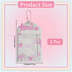 2 шт. держатели для фотокарточек из ПВХ со звездным узором&nbsp;DIY-CP0013-23A