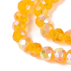 Hilos de cuentas redondas de vidrio transparente chapadas en color AB&nbsp;EGLA-T029-2mm-10K