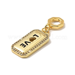 Pendentifs avec zircon cubiques à micro-pavés en laiton&nbsp;LS-KK-C111-02G-03