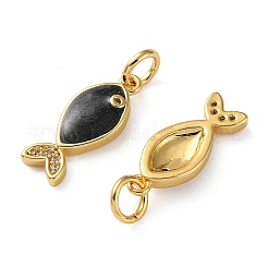 Латунные микропаве прозрачные подвески с фианитом&nbsp;KK-D221-20G-02