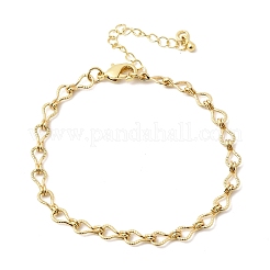Armbänder aus Messing mit tropfenförmigen Gliedern für Damen&nbsp;BJEW-F531-04G