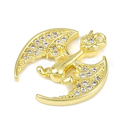 Pendentifs en laiton zircon cubique transparent&nbsp;KK-L238-04G
