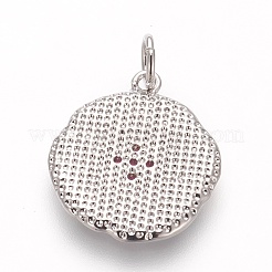 Colgante micropavé cubic zirconia de latón&nbsp;KK-P156-13P-01-NR