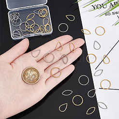 48 шт. 6-х стилевое соединительное кольцо из нержавеющей стали&nbsp;STAS-UN0056-48