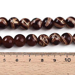 Выпечка окрашенные стеклянные бусины пряди&nbsp;DGLA-N010-10mm-08