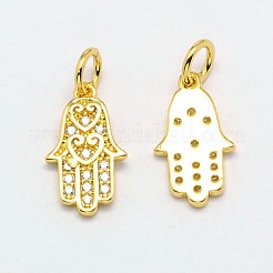 Пальмовые латунных микро проложит кубических подвески диоксида циркония&nbsp;ZIRC-F017-04