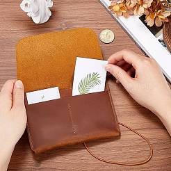 Прямоугольная кожаная обложка для путешествий на паспорт AJEW-WH20007-03C