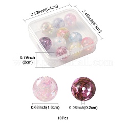 10 шт. 10-х цветная прозрачная смола с пайетками RESI-FS0002-25