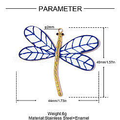 Pendentifs en acier inoxydable 304 émaillés&nbsp;STAS-OY019-23G