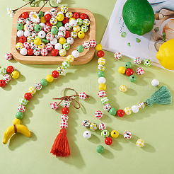 140шт 10 стиля набор натуральных деревянных бусин WOOD-TA0001-76