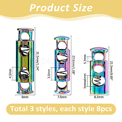 24 шт. 3 стиля пружинных замков из сплава&nbsp;FIND-HS0001-96