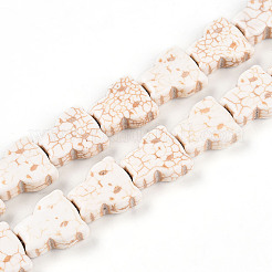 Окрашенные синтетические нити бусин из говлита TURQ-T004-12