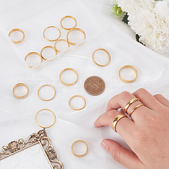 18 stücke 18 arten 201 edelstahl finger ringe&nbsp;RJEW-SC0001-37G