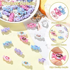 40pcs perles acryliques opaques de placage uv&nbsp;PACR-CJ0001-51